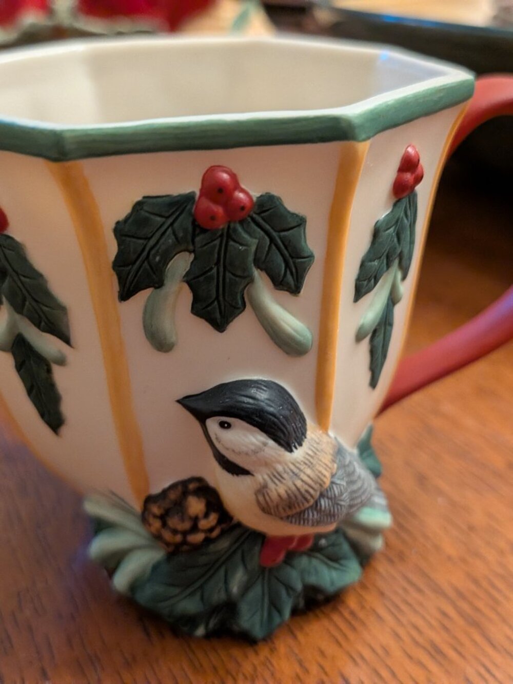 Lenox Winter Greetings Everyday Sculpted Creamer by Catherine McClung 3" Tall